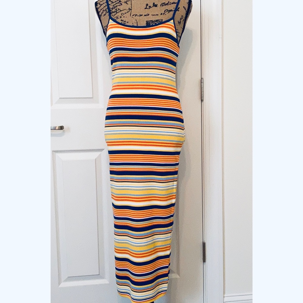 New midi dress stripes